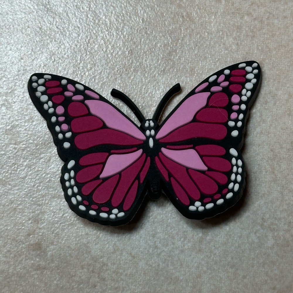 Pink Butterfly Croc Charm | Jibbitz for Crocs | Custom Shoe Accessories